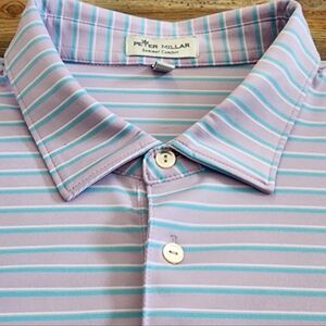 Peter Millar Summer Comfort Polo Mens XL Purple Stripe